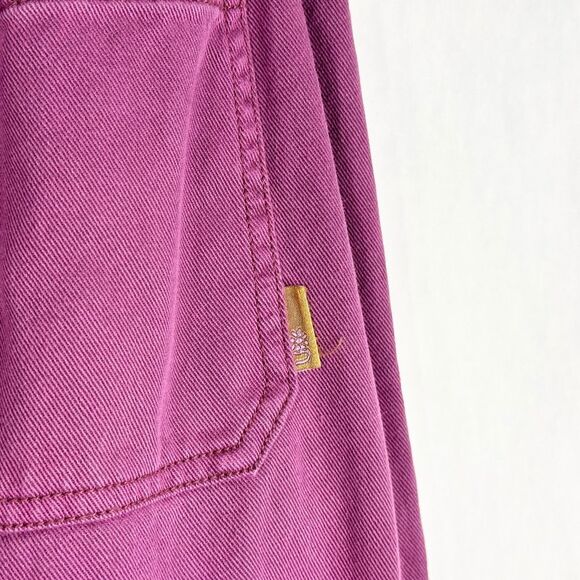 Urban Outfitters Small Petite Jeans Purple High Rise Wide Leg Baggy Grunge 1640 - Picture 8 of 10